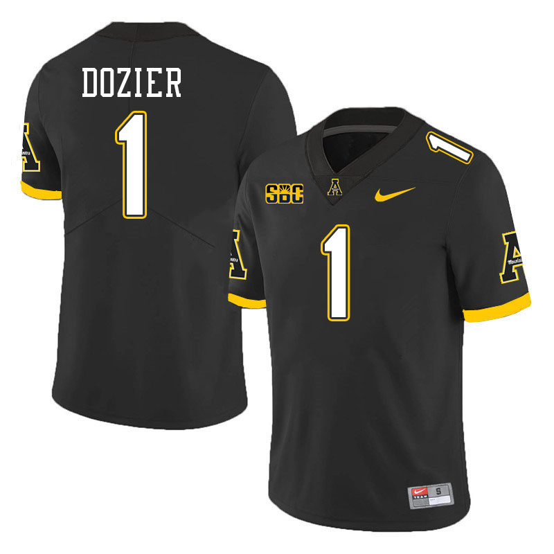 Appalachian State Mountaineers #1 Davion Dozier College Football Jerseys Stitched-Black Appalachian State Mountaineers #1 Davion Dozier College Football Jerseys Stitched-Black